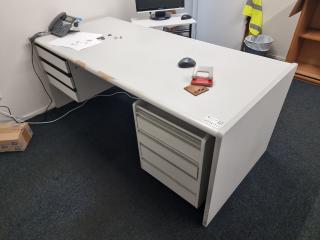 Office Straight Workstation Desk & Mobile Unit 