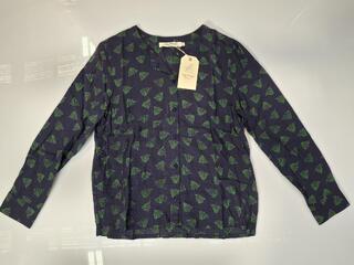 Nice Things Anemones Print Waffle Top -  Size 40