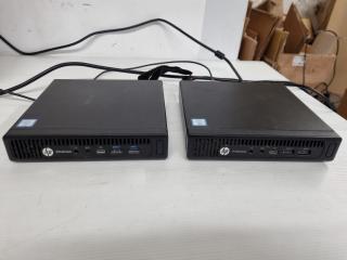 2x HP EliteDesk 800 G2 DM Computers w/ Intel Core i5