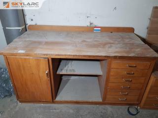 Vintage Desk with Heavy Timber Top