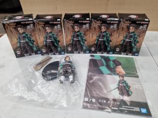 5x Dragon Slayer Tanjiro Kamado Anime Figures, New