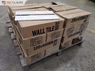 750x Gloss White Ceramic Wall Tiles, 30m2