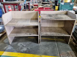 2x Workshop Storage Shelves