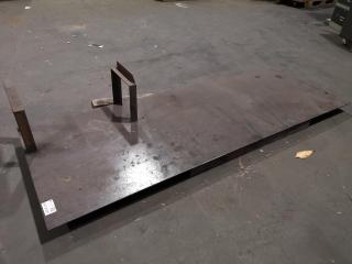 Workbench Steel Plate Surface w/ Shelf Bracket, 2400x865x6mm