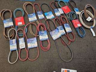 19x Assorted Ride-On Lawnmower Deck & Engine Belts