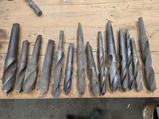 14 x Morse Taper Drill Bits 