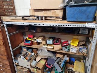 Steel Workshop Shelving Unit & Contents