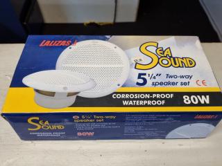 Lalizas Sea Sound 5.25" 2-Way 80W Waterproof Speaker Set