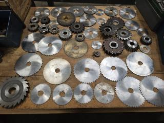 Large Lot of Milling Machine Blade Cutters 