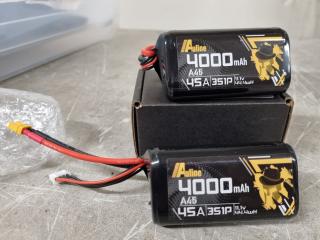 2x Auline 4000mAh 11.1V Battery Packs