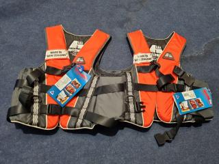 2x Hutchwilco Omega Adult Life Jackets, Sizes M & L, New