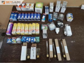 50+ Assorted Types of Light Bulbs, Flourecent Incandescent, Halogen & More