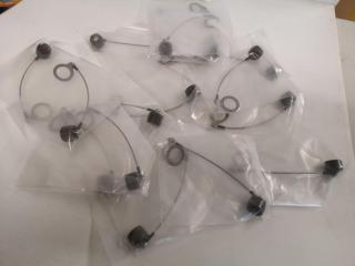 16x Amphenol Rec Cap SZ 9 Dust Caps w/ Cable Rings, New Bulk Lot