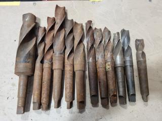 12x Assorted Drills w/ Morse Tapper No.3 Shanks