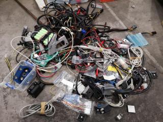 Assorted Electronic and Computer Parts, Components, Cabling, & More