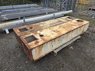Pair Steel Fabricated Pedestals Bases
