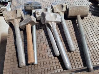 Assorted Steel, Aluninium, & Rubber Mallets