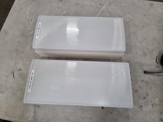 2x Legrand Flourecent Exit Safety Sign Assemblies