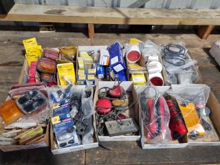 Assorted Spare Truck Light Assemblies, Bulbs, & More