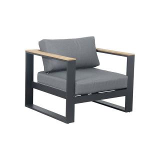 4 Seasons Aluminum Teca Arm Chair - Charcoal