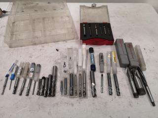 30+ Assorted End Mill Cutters & Drill Bits