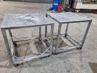 2x Aluminium Platform Trollies