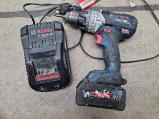 Bosch Professional 18V Hammer Driver Drill w/ Battery & Charger