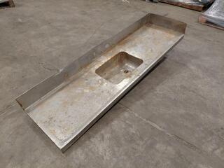 Stainless Steel Bench with Sink 1800mm x 500mm