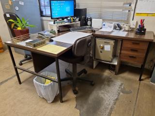 Vintage Office Corner Desk w/Chair