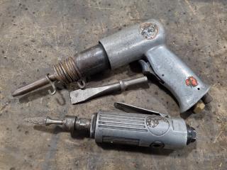 2x Airtools, Chisel, Die Grinder