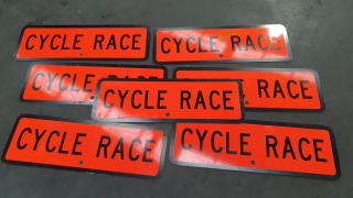 7 RTL Aluminium Reflective Orange New Seal Road Signs