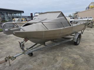 Aluminum Boat on Trailer