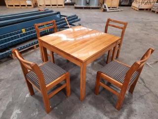 Stylish Macrocarpa Cafe Table and Chairs Set