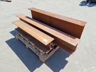 3x Heavy Duty Steel I Beams