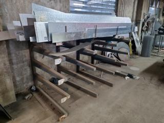 Heavy Steel Sheet Material Storage Rack w/ Contents