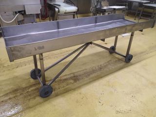 Mobile Stainless Steel Food Processing Cart