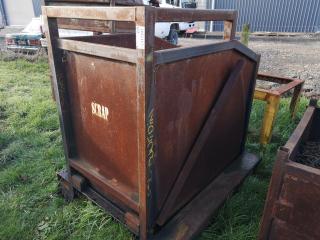 Heavy Steel Workshop Scrap Metal Bin