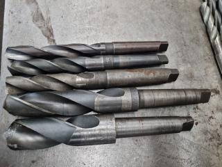 5 Large Morse Taper Drills 