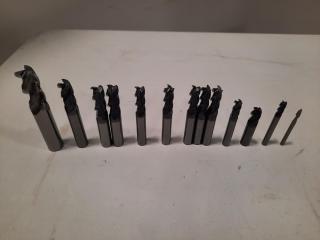 Assortment of Various Endmills (13 Pieces)