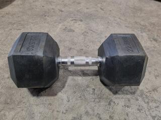 22.5kg Hex Rubber Dumbell by XLR8