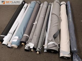 13x Assorted 1500mm Wide Rolls of Fabric Material