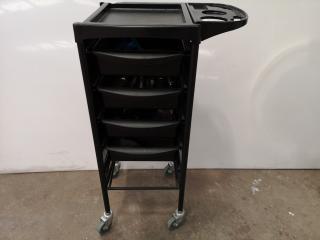 Mobile Hair Salon Stylist Equipment Cart w/ Contents