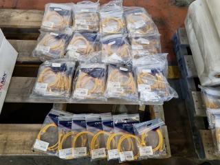 Dynamix 1m CAT6 Yellow UTP Patch Leads, Bulk Lot of 125x Units