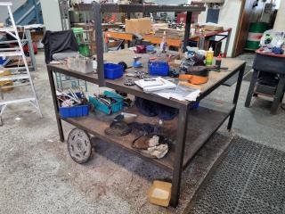 2-Sided Workbench Table w/ Record No.3 Vice