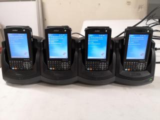 4x Symbol MC50 Mobile Handheld Computers w/ Charging Cradle