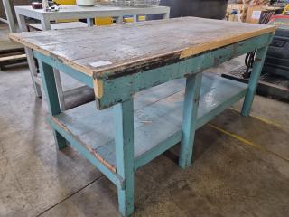 Vintqge Wooden Workbench