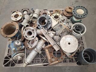 Assorted Flanges Valves and Pipe Fittings Pallet Lot