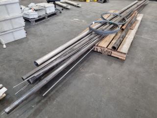 Pallet of Assorted Steel Pipes & Wire