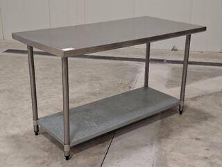 Brayco stainless bench with undershelf