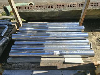 9 Lengths of Steel Tube Chrome Shafting